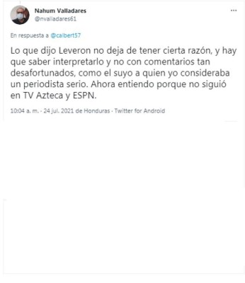 Le caen las avispas: Lluvia de críticas para periodista Carlos Alberth por llamar 'imbécil' a Leverón