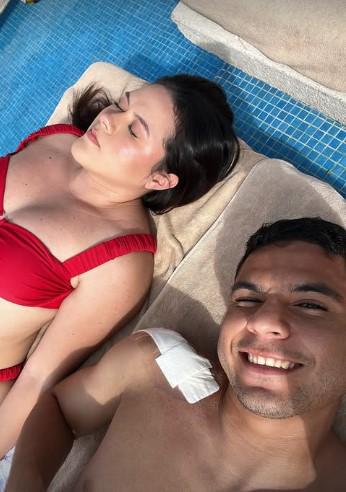 La luna de miel de Carlos Pineda, jugador del Olimpia, y su esposa Daniela Hernández en México