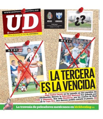 Lo que dice la prensa de México sobre juego ante Honduras: 'Matar o morir'
