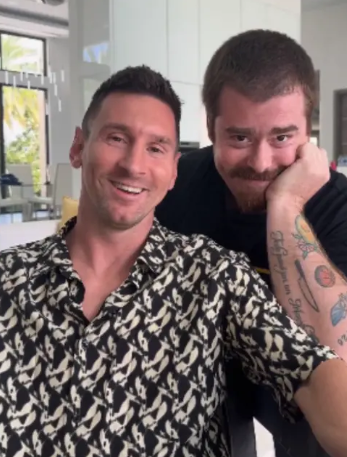 Así es Migue Granados: besó a Messi, se burló de su tatuaje y lo puso nervioso con esta pregunta picante