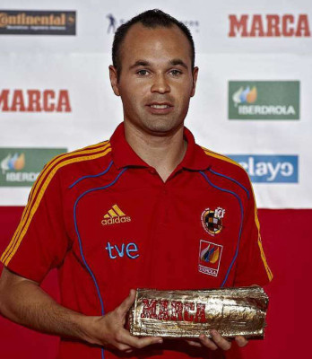 Andrés Iniesta, el mejor jugador de Europa .