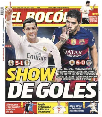 Las portadas deportivas más importantes del lunes 18 de enero de 2016