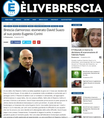 Prensa Italiana brinda los detalles de la salida de David Suazo y anuncia su sustituto