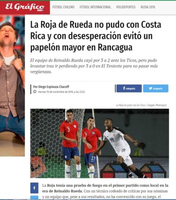 ¡FURIA! Prensa chilena pide la cabeza de Rueda y hablan de 'vergüenza'