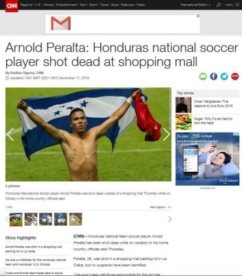 Honduras, en boca de todo el mundo por asesinato de Arnold Peralta