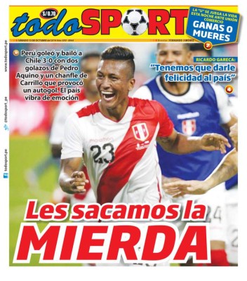 Diario peruano y una portada grosera sobre la Chile de Reinaldo Rueda