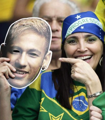 La fiesta en las tribunas en la semifinal Brasil vs Alemania