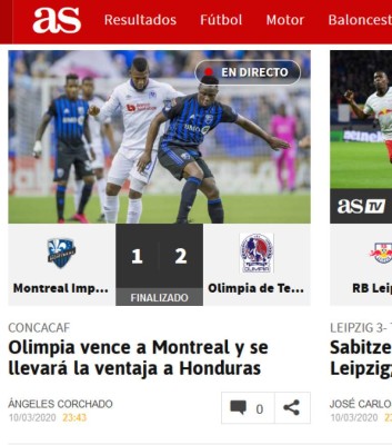 'Ruge y hace historia': Prensa internacional habla del triunfo de Olimpia sobre Impact Montreal