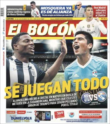 Portadas de los diarios más importantes del mundo deportivo