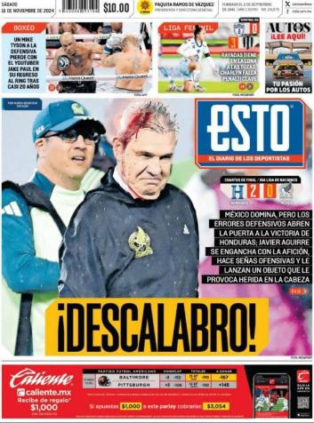Prensa de México tras derrota y agresión a Javier Aguirre: “Perdimos, pero a Honduras hay que descalificarla”