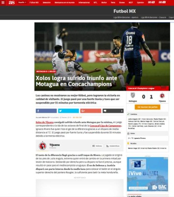 Prensa Mexicana: 'Ladraron los perros' y 'Xolos mordió al Motagua'