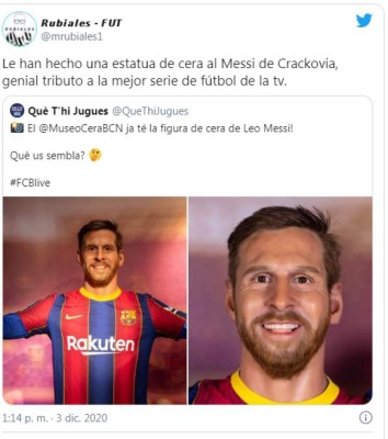 Se parece a todos menos a él: Burlas por la estatua de Messi en museo de cera del Barcelona