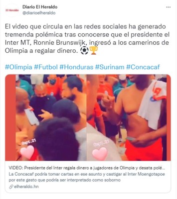 'Un equipo grande no puede dar esta imagen, genera vergüenza y pena': prensa deportiva explota luego de que vicepresidente de Surinam regalara dinero al Olimpia&nbsp;&nbsp;