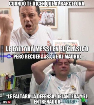Sin Messi ni CR7: Los divertidos memes previo al clásico Barcelona-Real Madrid