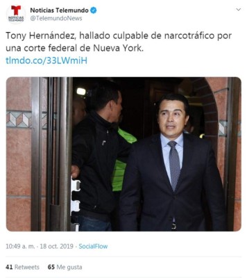 Tony Hernández: Lo que dicen los medios internacionales sobre la sentencia del exdiputado