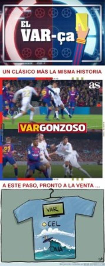 Los memes humillan al Barcelona y al VAR en el clásico ante el Real Madrid