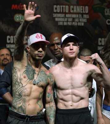 Las mejores fotos del pesaje de Miguel Cotto y 'Canelo' Álvarez