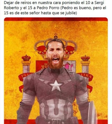 La Selección de España ya dio las dorsales de los jugadores y los memes no perdonaron a Sergi Roberto