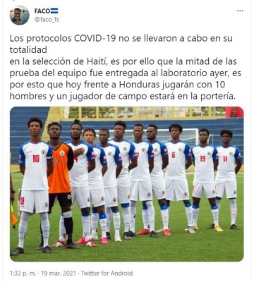 Lluvia de críticas a Concacaf por alineación incompleta de Haití contra Honduras: 'Estamos retrocediendo'