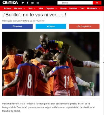 Así reaccionan los medios de Panamá y Costa Rica luego juego ante Trinidad y México
