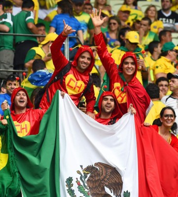 Ambiente en partido Brasil Mexico