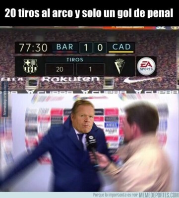 Barcelona es despedazado por los memes tras empatar ante el Cádiz; Choco Lozano es protagonista