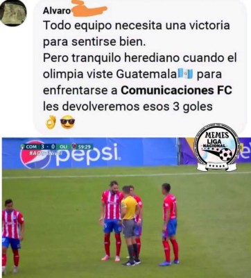 Los memes destrozan a Olimpia luego de perder ante Comunicaciones