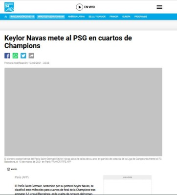 'Gigante y Mejor de la Historia de Concacaf': Lo que dice la prensa de Keylor Navas tras pararle penal a Messi