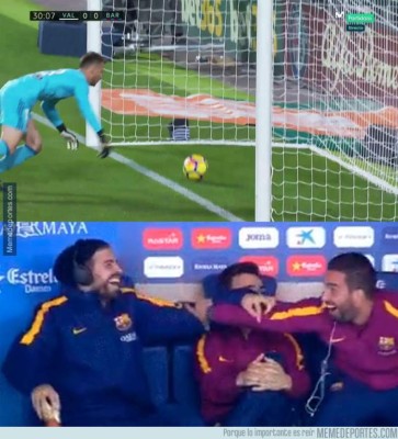 ¡Para morir de risa! Los divertidos memes que dejó el empate del Valencia contra Barcelona en Mestalla