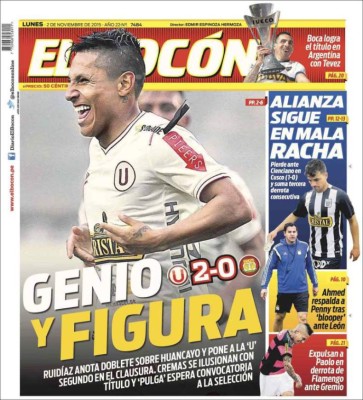 Las portadas deportivas de este lunes 02 de noviembre en el mundo