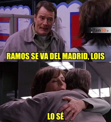 Los memes del adiós de Sergio Ramos donde destrozan a Florentino Pérez y al Real Madrid