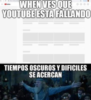 Los imperdibles memes que dejó la caída mundial de YouTube