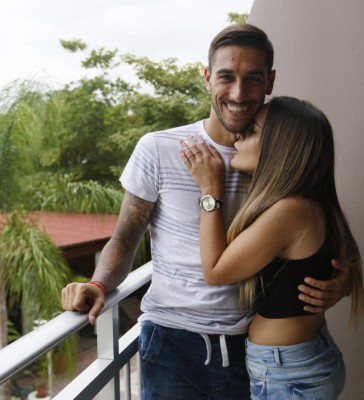 La guapísima Kristina Andrade, la motivación del futbolista de Real España, Luciano Ursino