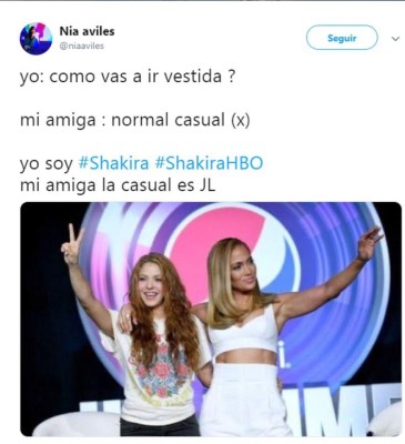 Shakira y Jennifer López desatan los memes por la vestimenta en conferencia del Super Bowl