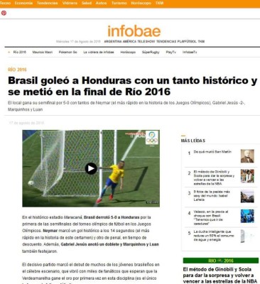 Prensa internacional: Brasil destroza y da paseo ante Honduras