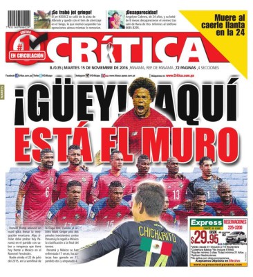 Fotos: Guerra de portadas en México y Panamá previo al choque de hoy