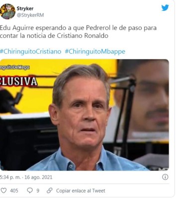 Cristiano Ronaldo anunció que no volverá al Real Madrid y los memes destrozan a Edu Aguirre