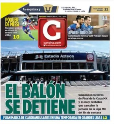 Las portadas de los diarios luego del terror vivido en México