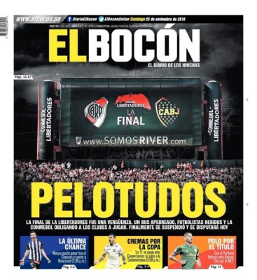 Pelotudos y la copa rota: Las portadas del escándalo del River Plate-Boca Juniors