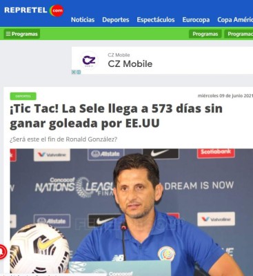 La prensa de Costa Rica explota contra su selección tras la goleada ante USA: 'Fuera todos, dan pena'