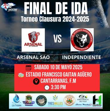 Confirmado: Arsenal SAO disputará final de ida de la Liga de Ascenso en Cantarranas ante Independiente