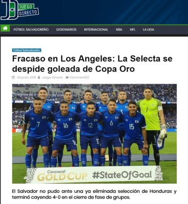 ¡Paliza! La prensa internacional y sus titulares tras la goleada de Honduras a El Salvador&nbsp;&nbsp;