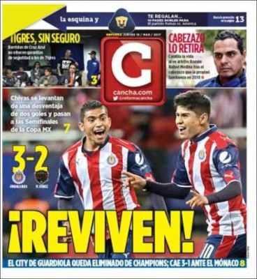 Portadas de Hoy: Jorge Luis Pinto va por los 6 puntos