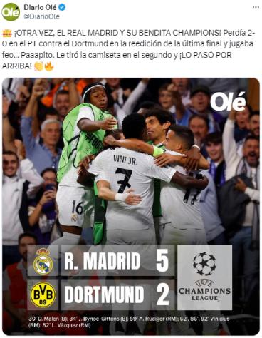 “Le tocas los h*** y te atienes a esto”: la prensa se rinde ante Vinicius y Real Madrid por otra épica remontada en Champions