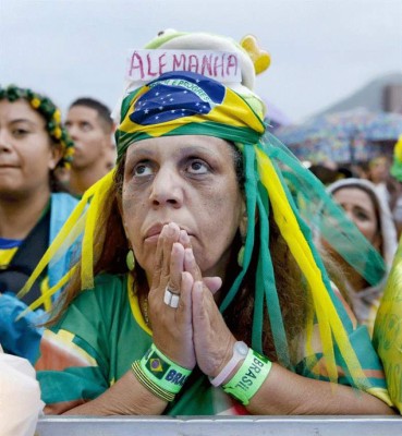 El sufrimiento de los brasileños por la paliza de Alemania