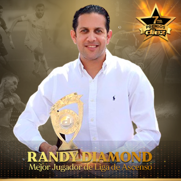 En la categoría más votada, el exfutbolista del Real Juventud Randy Diamond se quedó con el Mejor Jugador de la Liga de Ascenso