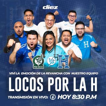 No te pierdas “Locos por la H”, una transmisión EN VIVO por Facebook donde se vivirá la gran emoción del partido en el estadio Nemesio DIEZ. Estarán los periodistas Claudia Torres, Daniel Ramírez, Franklin Martínez, Kelvin Coello, Arturo Nolasco, Gustavo Roca, Jerson López y Mario Jafeth Moreno.
