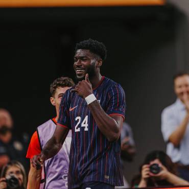 Patrick Agyemang celebrando su gol ante Haití por Copa Oro 2025.