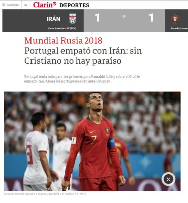 PORTADAS: Así ven a la Portugal de Ronaldo por su pase a octavos de Rusia 2018