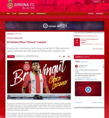 La reacción de los medios tras el fichaje del Choco Lozano por Girona